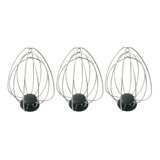 Kit 3 Batedor Leve Globo Batedeira Planetária Arno Preto