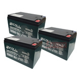 Kit 3 Bateria 12mva-12 Skate Scooter Elétrico Two Dogs 1000w