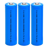 Kit 3 Baterias 18650 9800mah 4.2v Recarregáveis Para Rádios