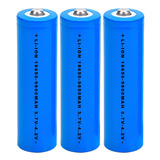 Kit 3 Baterias 18650 9800mah 4.2v Recarregáveis Para Rádios