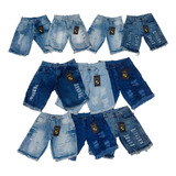 Kit 3 Bermuda Infantil Jeans Menino Rasgadinha Puido Short 