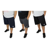 Kit 3 Bermuda Moletom Masculino Plus Size Grande G1 G2 G3 G4