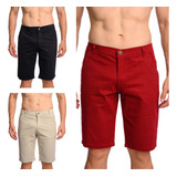 Kit 3 Bermudas Jeans Masculina Lycra