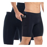 Kit 3 Bermudas Térmicas Masculinas C/ Bolso Esportiva Treino