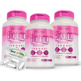 Kit 3 Biotina 45mcg + Colágeno Cabelo Pele Unhas 180 Comp.