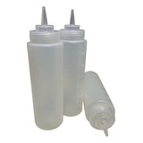 Kit 3 Bisnaga Flex 720 Ml Molho Calda Profissional Cor Branco