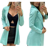 Kit 3 Blazer Feminino Terninho Alongado Lindo Top