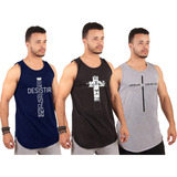 Kit 3 Blusa Masculina Camiseta Regata Long Conforto Cristã