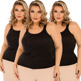 Kit 3 Blusa Plus Size Lisa