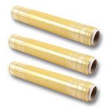 Kit 3 Bobina Rolo Plástico Filme Pvc 28cmx30 Metros Multiuso