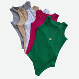 Kit 3 Body Feminino Regata Blusinha Revenda Barato Lançament