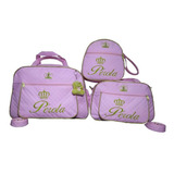 Kit 3 Bolsas Personalizada Nome Bordado