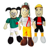 Kit 3 Bonecos Pelucia Chaves Chiquinha E Kiko - Grande 42 Cm