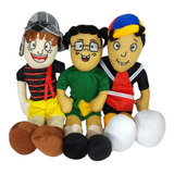 Kit 3 Bonecos Pelucia Chaves Kiko E Chiquinha - Grande 42 Cm