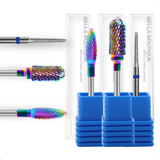 Kit 3 Broca Unha Tungstênio Gel Manicure C/ Diamantada 718