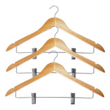 Kit 3 Cabide Com Presilha Prendedor Para Calça Saia Roupa