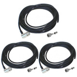 Kit 3 Cabo Coaxial 5m Rg58 50r Conector Mini Motorola Px Py
