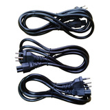 Kit 3 Cabo Força Para Tv LG / Samsung / Fonte De Notebook