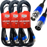 Kit 3 Cabo Microfone Cannon Macho/femea