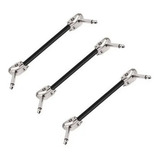 Kit 3 Cabo P10 L X P10 L Pedal Ou Pedaleira 15 Cm 90º