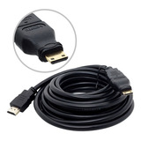 Kit 3 Cabos Hdmi 5m Htc-100 P/ Canon T3i T4i T5i T6i T6s T7