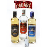Kit 3 Cachaças Cabaré Prata + Ouro + Amburana + Brinde