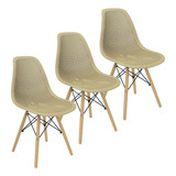 Kit 3 Cadeiras Charles Eames Colmeia