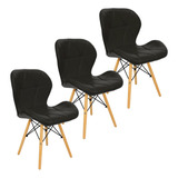 Kit 3 Cadeiras Charles Eames Eiffel