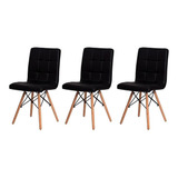 Kit 3 Cadeiras Mesa Sala Jantar Charles Eiffel Eames Gomos