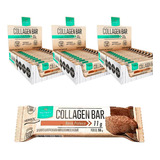 Kit 3 Caixas Collagen Bar Brownie Barra Proteica 30 Unidades