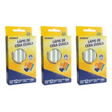 Kit 3 Caixas Lápis De Cera Estaca Giz Profissional Acrilex