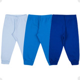Kit 3 Calça Bebê Mijão Culote Algodão Suedine Para Menino