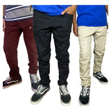 Kit 3 Calça Jeans Brim Masculina Infantil Meninos 2 A 16anos