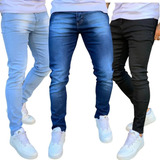 Kit 3 Calça Jeans Masculina Corte