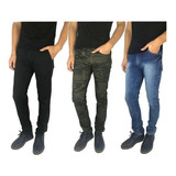 Kit 3 Calça Jeans Masculina Skinny Direto Da Fábrica