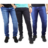 Kit 3 Calça Jeans Sarja Masculina