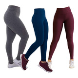 Kit 3 Calça Legging Grossa Reforçada