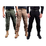 Kit 3 Calças Cargo Militar Tática Masculina - Combat Bélica 