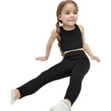 Kit 3 Calças Felpuda Leg Termica Forrada Infantil Preta Frio