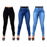 Kit 3 Calças Jeans Feminina Empina Bumbum Na Promoção