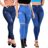 Kit 3 Calças Jeans Skinny Femininas