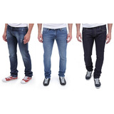 Kit 3 Calças Jeans Skinny Masculina