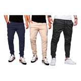 Kit 3 Calças Jogger Masculina Skinny