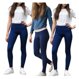 Kit 3 Calças Legging Flanelada Juvenil Inverno Térmica Frio 