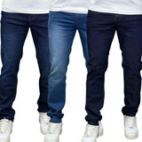 Kit 3 Calas Masculina Jeans Casual Street Elastano Premium