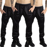 Kit 3 Calças Masculina Malha Forrada Academia Esportiva 075