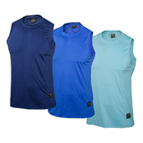 Kit 3 Camisa Camiseta Dry Fit Uv 50+ Tecido Gelado Regata