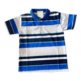 Kit 3 Camisa Polo Listrada Infantil