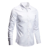 Kit 3 Camisa Social Masculina Slim Fit Manga Longa Promoção