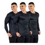 Kit 3 Camisas Camiseta Dryfit Segunda Pele Com Proteção Uv50